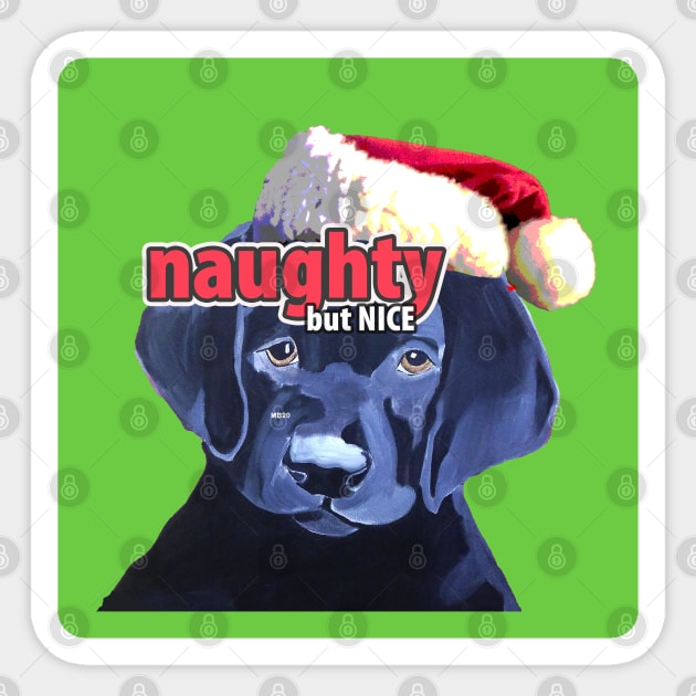 Labrador Retriever Christmas Sticker by Lil' Angel Pet Portraits